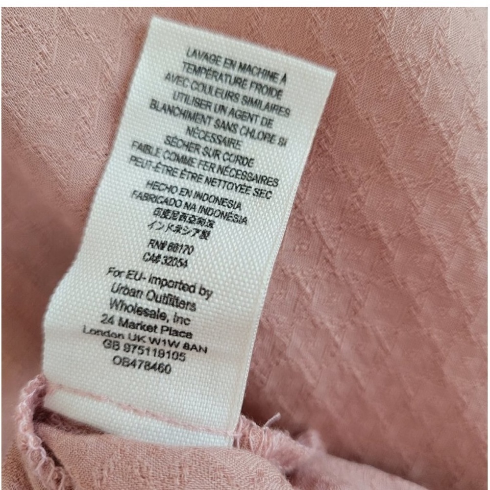FREE PEOPLE Boho Dusty Rose Top Peasant Blouse Size XS - Picture 7 of 8